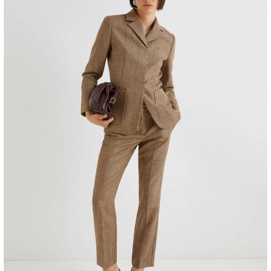 Young Ideas/Henmores - Margie Plaid Straight Leg Trousers - 006 Honey Galles - 8