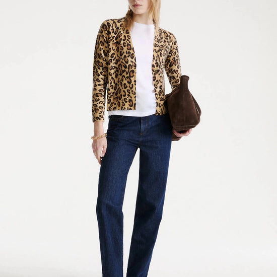 Young Ideas & Henmores -Marmo Leopard Cardigan -001 Beige -S