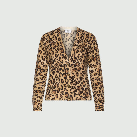 Young Ideas & Henmores -Marmo Leopard Cardigan -001 Beige -S