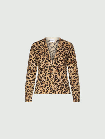 Young Ideas & Henmores -Marmo Leopard Cardigan -001 Beige -S