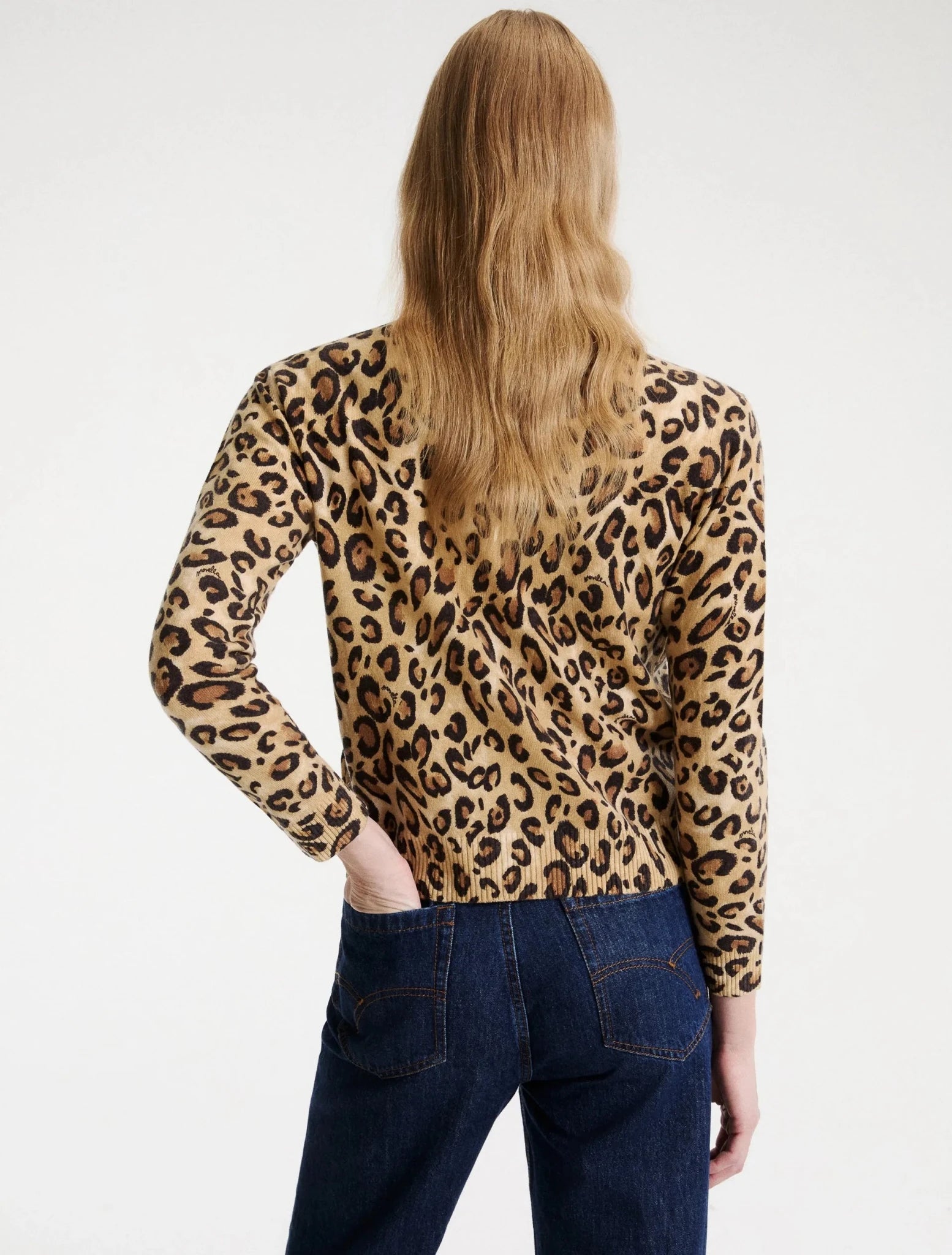 Young Ideas & Henmores -Marmo Leopard Cardigan -001 Beige -S