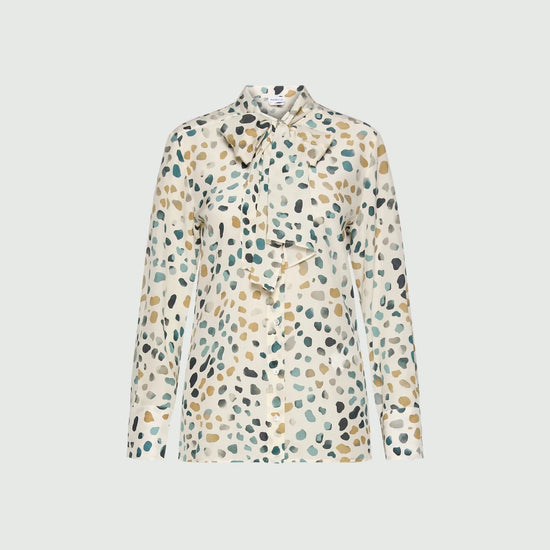 Young Ideas & Henmores -Massa Pebble Button Down Blouse -003 White -8