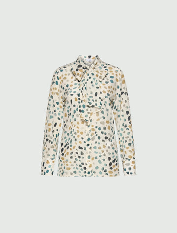 Young Ideas & Henmores -Massa Pebble Button Down Blouse -003 White -8