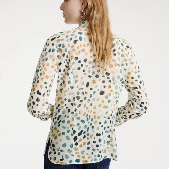 Young Ideas & Henmores -Massa Pebble Button Down Blouse -003 White -8
