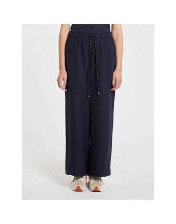 Young Ideas/Henmores - Mattino Wide Leg Relaxed Trouser - 005 Navy - 8