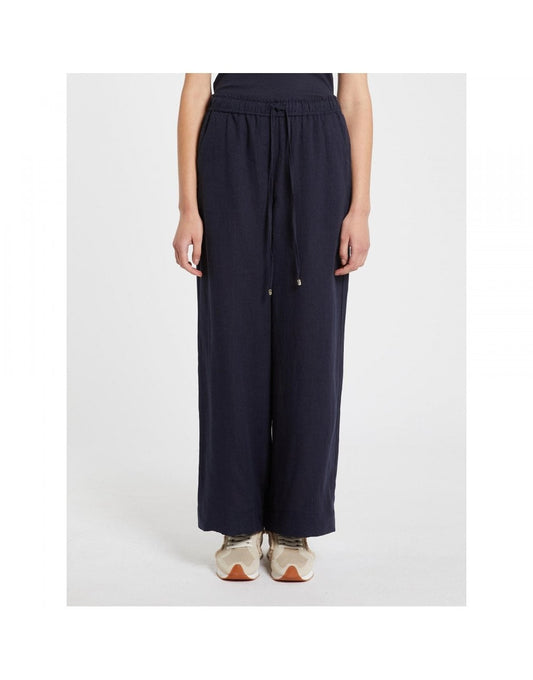 Young Ideas/Henmores - Mattino Wide Leg Relaxed Trouser - 005 Navy - 8
