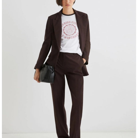 Young Ideas/Henmores - Motrice Straight Leg Trousers - 004 Brown - 10