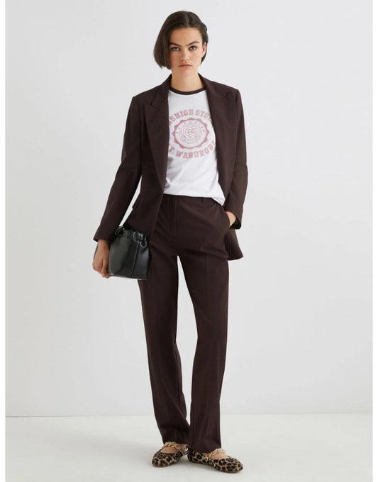 Young Ideas/Henmores - Motrice Straight Leg Trousers - 004 Brown - 10