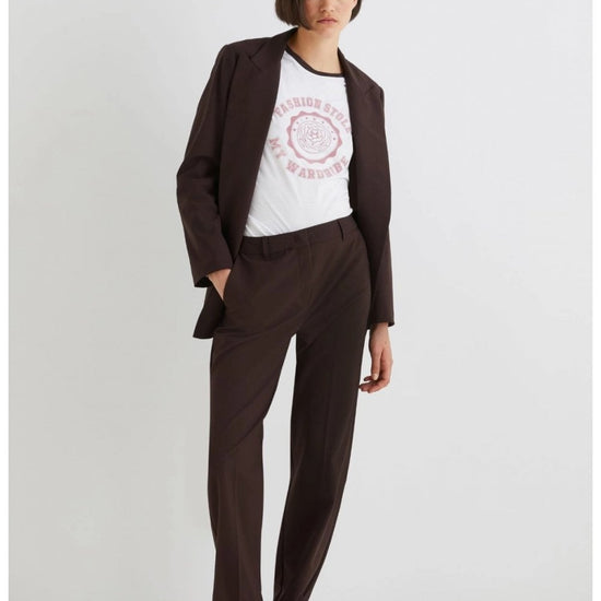 Young Ideas/Henmores - Motrice Straight Leg Trousers - 004 Brown - 10