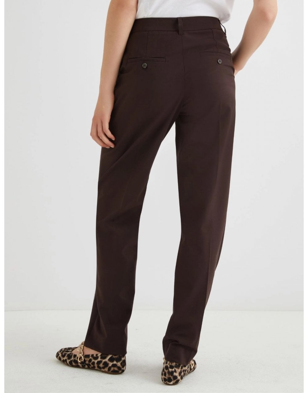 Young Ideas/Henmores - Motrice Straight Leg Trousers - 004 Brown - 10