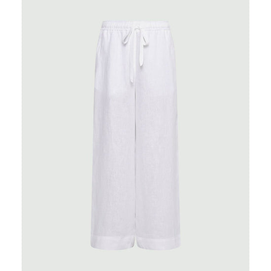 Young Ideas/Henmores - Nicchia Wide Leg Cotton Trousers - 001 White - 8