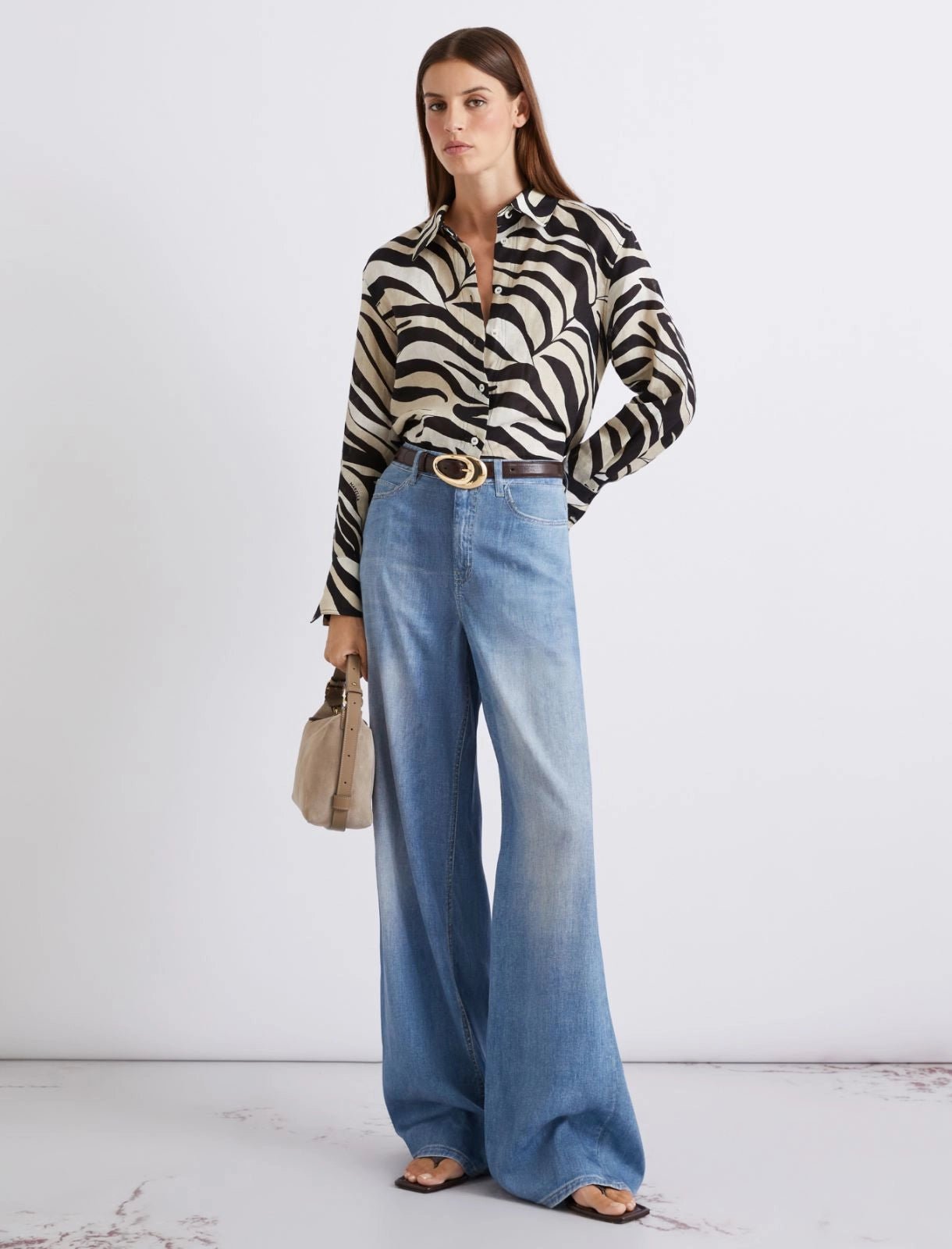 Young Ideas/Henmores - Pergola Zebra Linen Shirt - 002 Black Zebra - 8