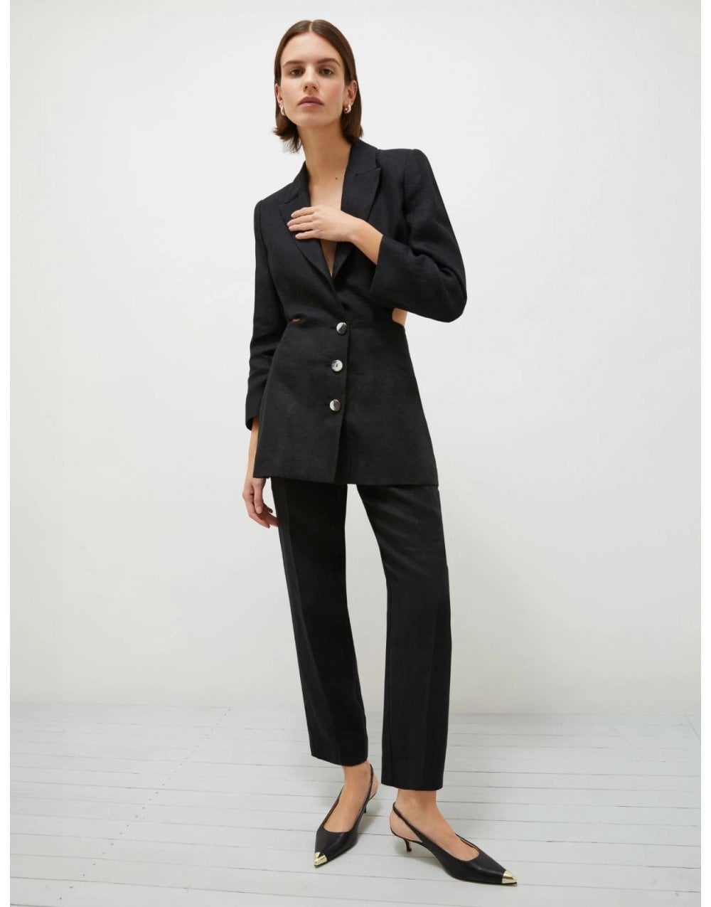 Young Ideas/Henmores - Perugia Tailored Slim Leg Trouser - 003 Black - 8