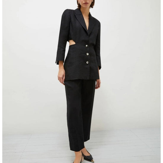 Young Ideas/Henmores - Perugia Tailored Slim Leg Trouser - 003 Black - 8