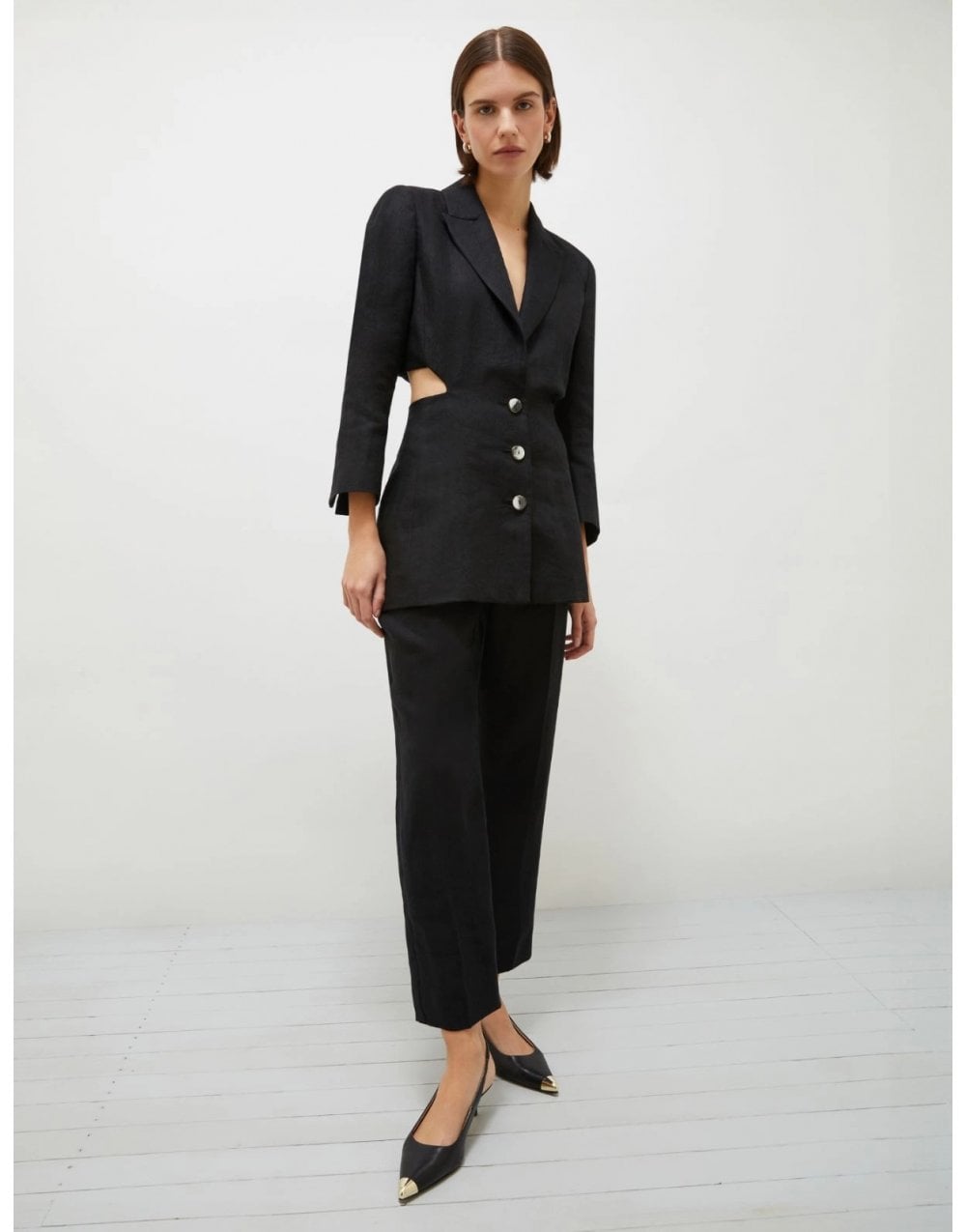 Young Ideas/Henmores - Perugia Tailored Slim Leg Trouser - 003 Black - 8