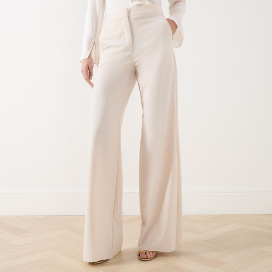 Young Ideas/Henmores - Sequoia Wide Leg Trousers - 001 White - 8