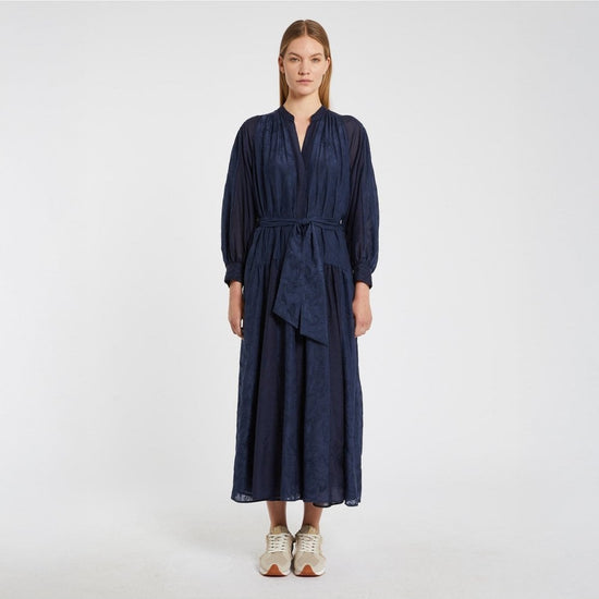 Young Ideas/Henmores - Setola Belted 3/4 Sleeve Dress - 004 Midnight Blue - 8