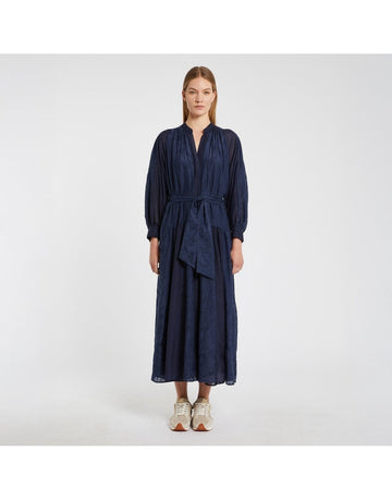 Young Ideas/Henmores - Setola Belted 3/4 Sleeve Dress - 004 Midnight Blue - 8