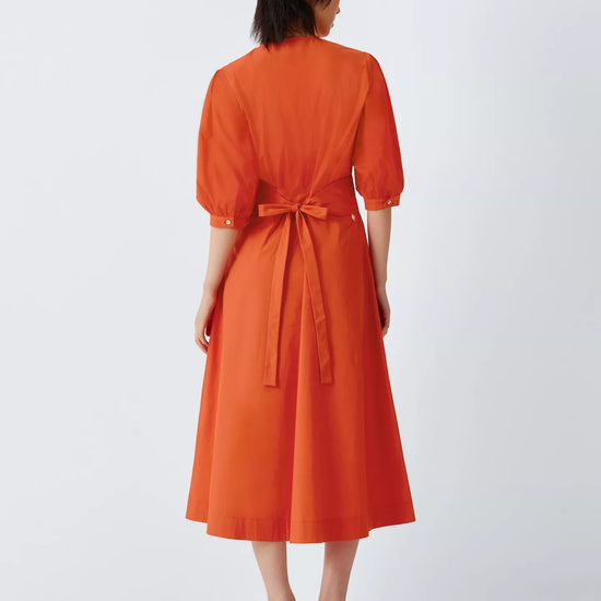 Young Ideas/Henmores - Stecca Poplin Seashell Charm Dress - 004 Orange - 8