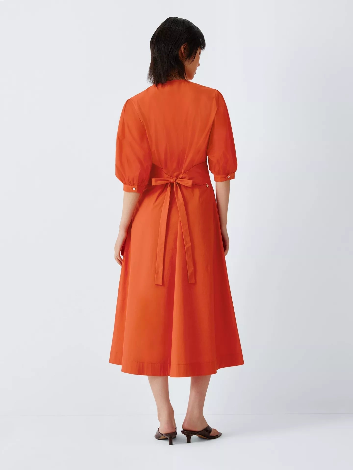 Young Ideas/Henmores - Stecca Poplin Seashell Charm Dress - 004 Orange - 8