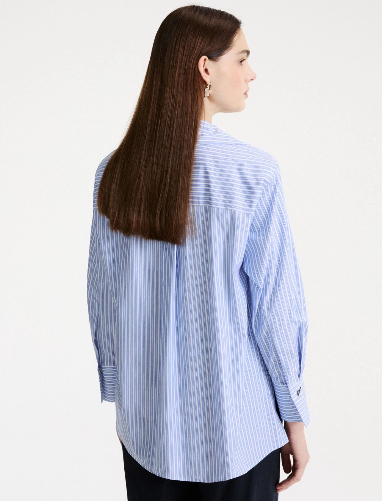 Young Ideas/Henmores - Tabarin Striped Poplin Shirt - 002 Light Blue Stripe - 8