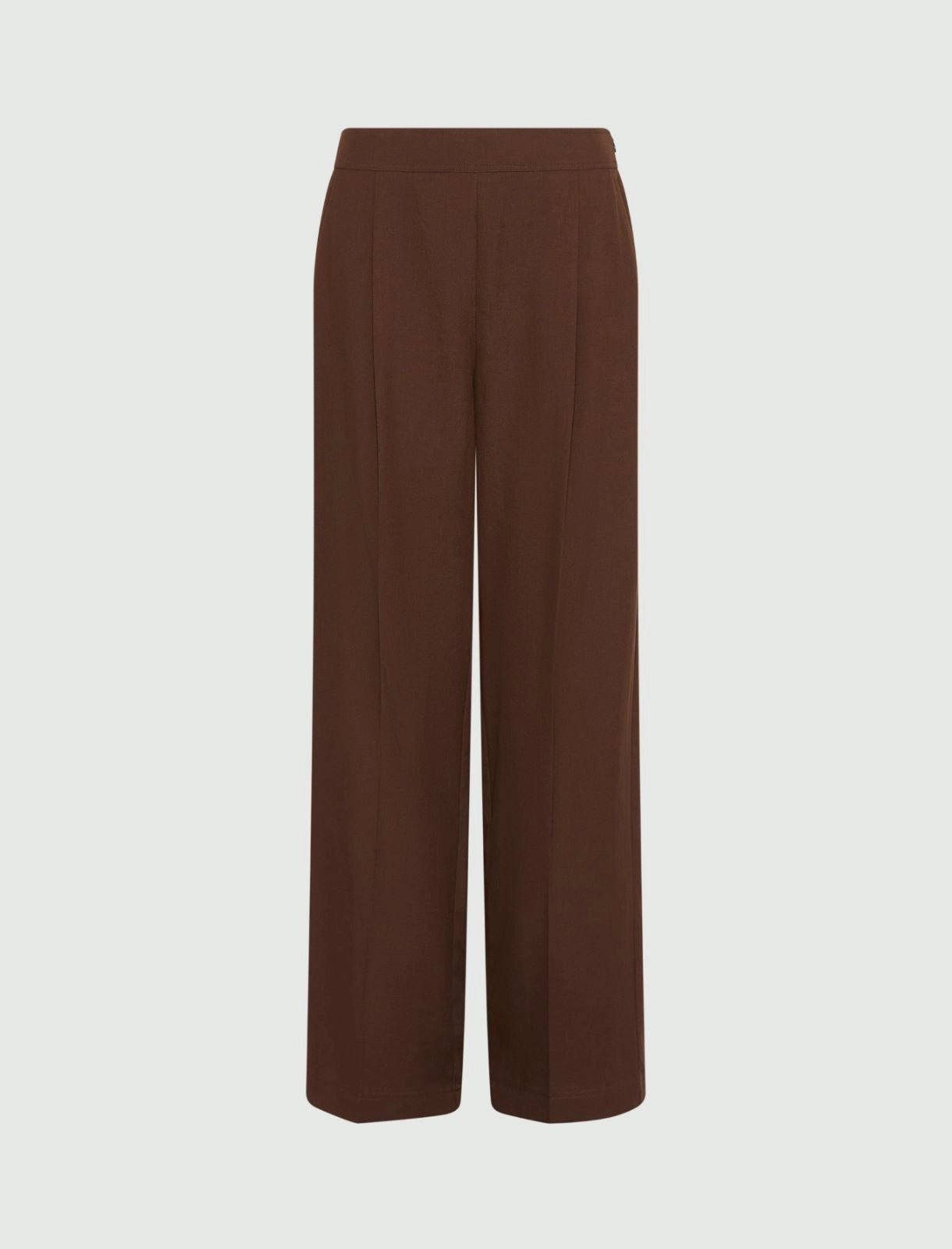 Young Ideas/Henmores - Targa Pleated Linen Mix Trousers - 002 Brown - 8