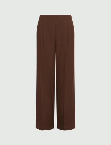 Young Ideas/Henmores - Targa Pleated Linen Mix Trousers - 002 Brown - 8