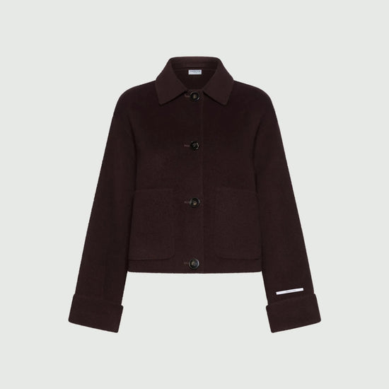 Young Ideas & Henmores -Tempio Rolled Cuff Car Coat -003 Brown -6