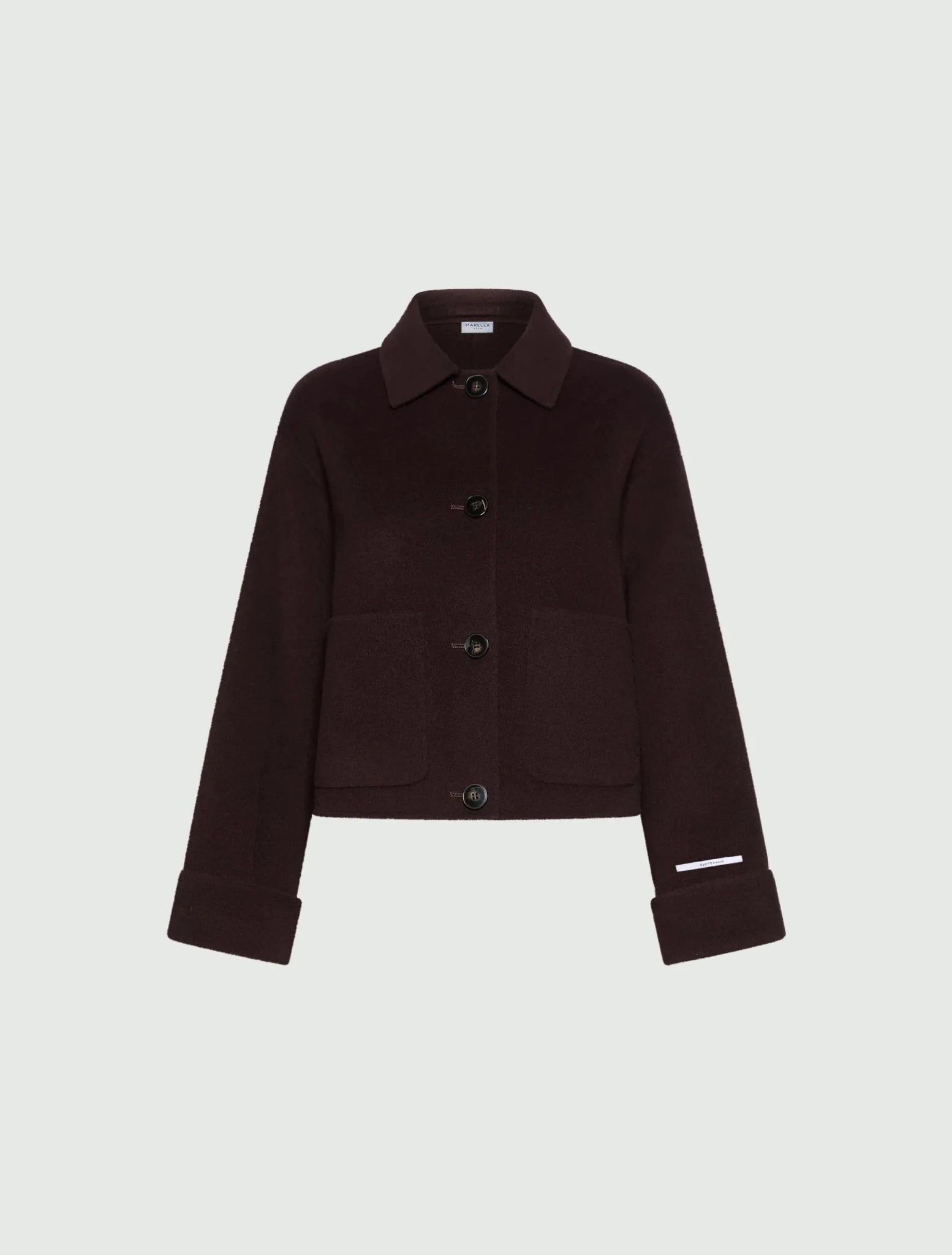 Young Ideas & Henmores -Tempio Rolled Cuff Car Coat -003 Brown -6