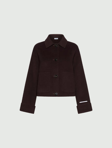 Young Ideas & Henmores -Tempio Rolled Cuff Car Coat -003 Brown -6