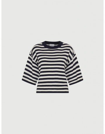Young Ideas/Henmores - Truppa Nautical Stripe Short Sleeve Jumper - 010 Navy - XS
