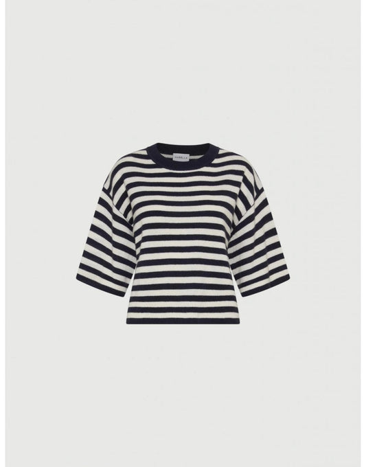 Young Ideas/Henmores - Truppa Nautical Stripe Short Sleeve Jumper - 010 Navy - XS