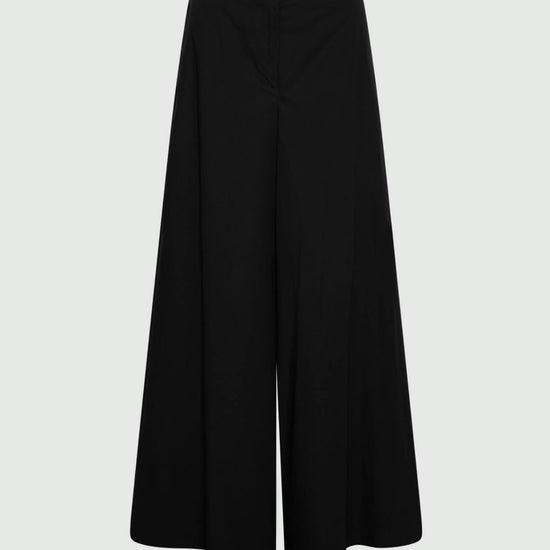 Young Ideas/Henmores - Uomo Wide Leg Linen Trousers - 006 Black - 8