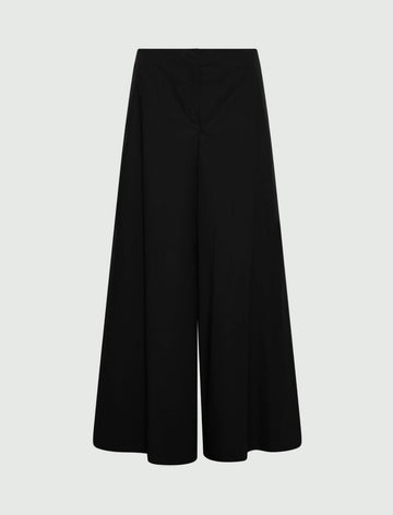 Young Ideas/Henmores - Uomo Wide Leg Linen Trousers - 006 Black - 8