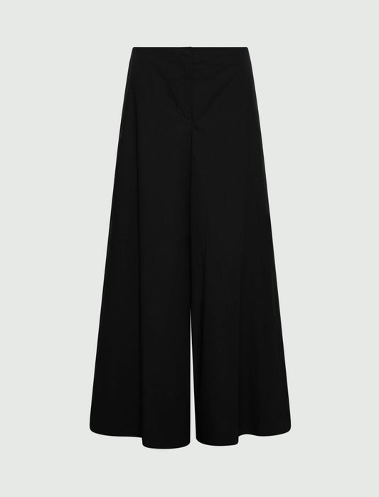 Young Ideas/Henmores - Uomo Wide Leg Linen Trousers - 006 Black - 8