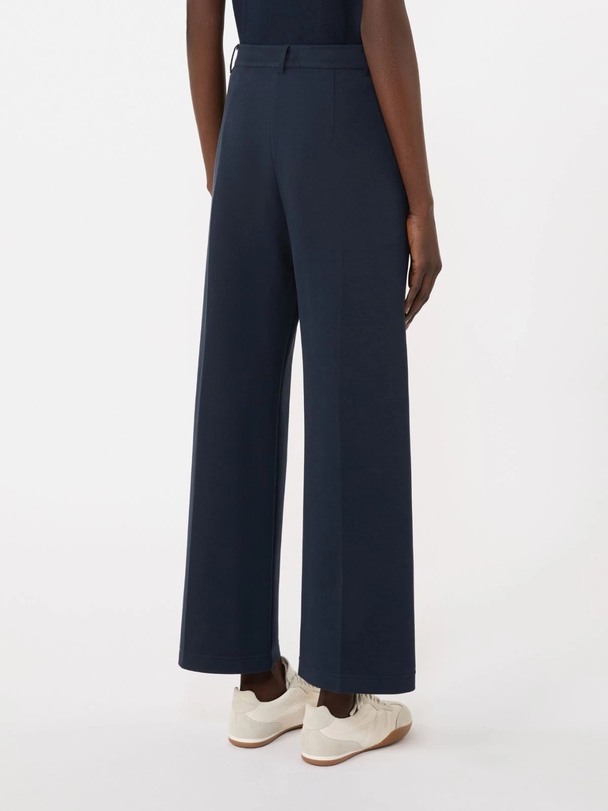 Young Ideas/Henmores - Abano Jersey Cotton Staight Trouser - 002 Navy - S