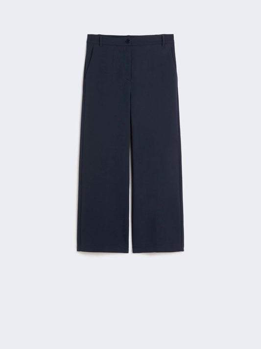 Young Ideas/Henmores - Abano Jersey Cotton Staight Trouser - 002 Navy - S