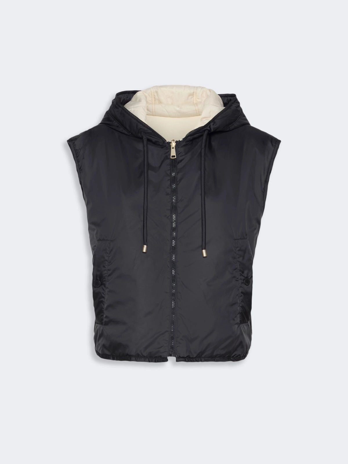 Young Ideas & Henmores -Accenni Quilted Hooded Gilet -005 Black -XS