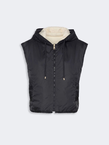 Young Ideas & Henmores -Accenni Quilted Hooded Gilet -005 Black -XS