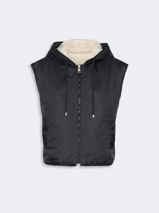 Young Ideas & Henmores -Accenni Quilted Hooded Gilet -005 Black -XS