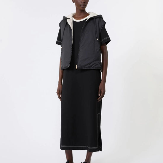 Young Ideas & Henmores -Accenni Quilted Hooded Gilet -005 Black -XS