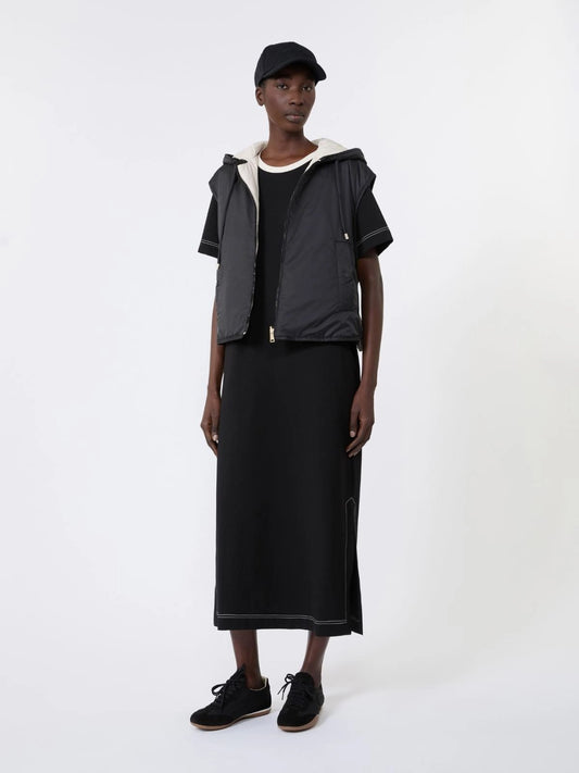 Young Ideas & Henmores -Accenni Quilted Hooded Gilet -005 Black -XS