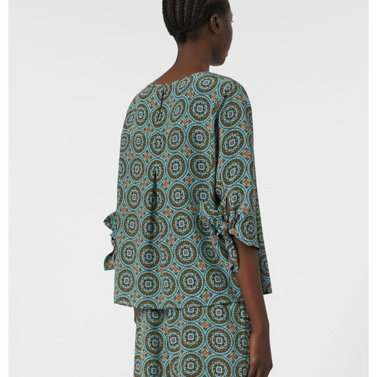 Young Ideas/Henmores - Adone Geometric Print Top - 001 Light Blue - 8