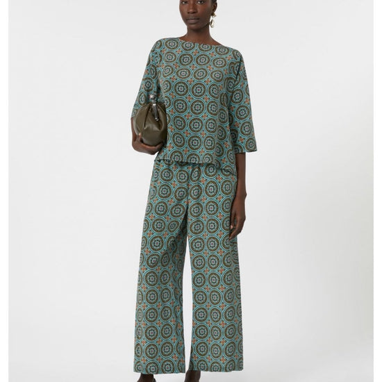 Young Ideas/Henmores - Adone Geometric Print Top - 001 Light Blue - 8