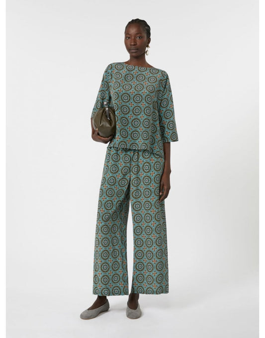 Young Ideas/Henmores - Adone Geometric Print Top - 001 Light Blue - 8