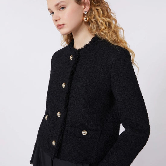 Young Ideas/Henmores - Agami Boucle Jacket - 002 Black - 8