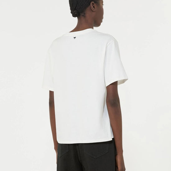 Young Ideas/Henmores - Agile Flowers Embroidery T-Shirt - 003 White - S