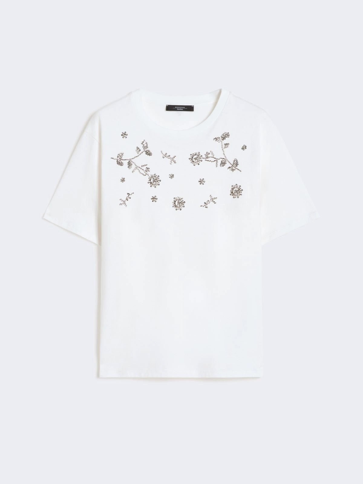 Young Ideas/Henmores - Agile Flowers Embroidery T-Shirt - 003 White - S