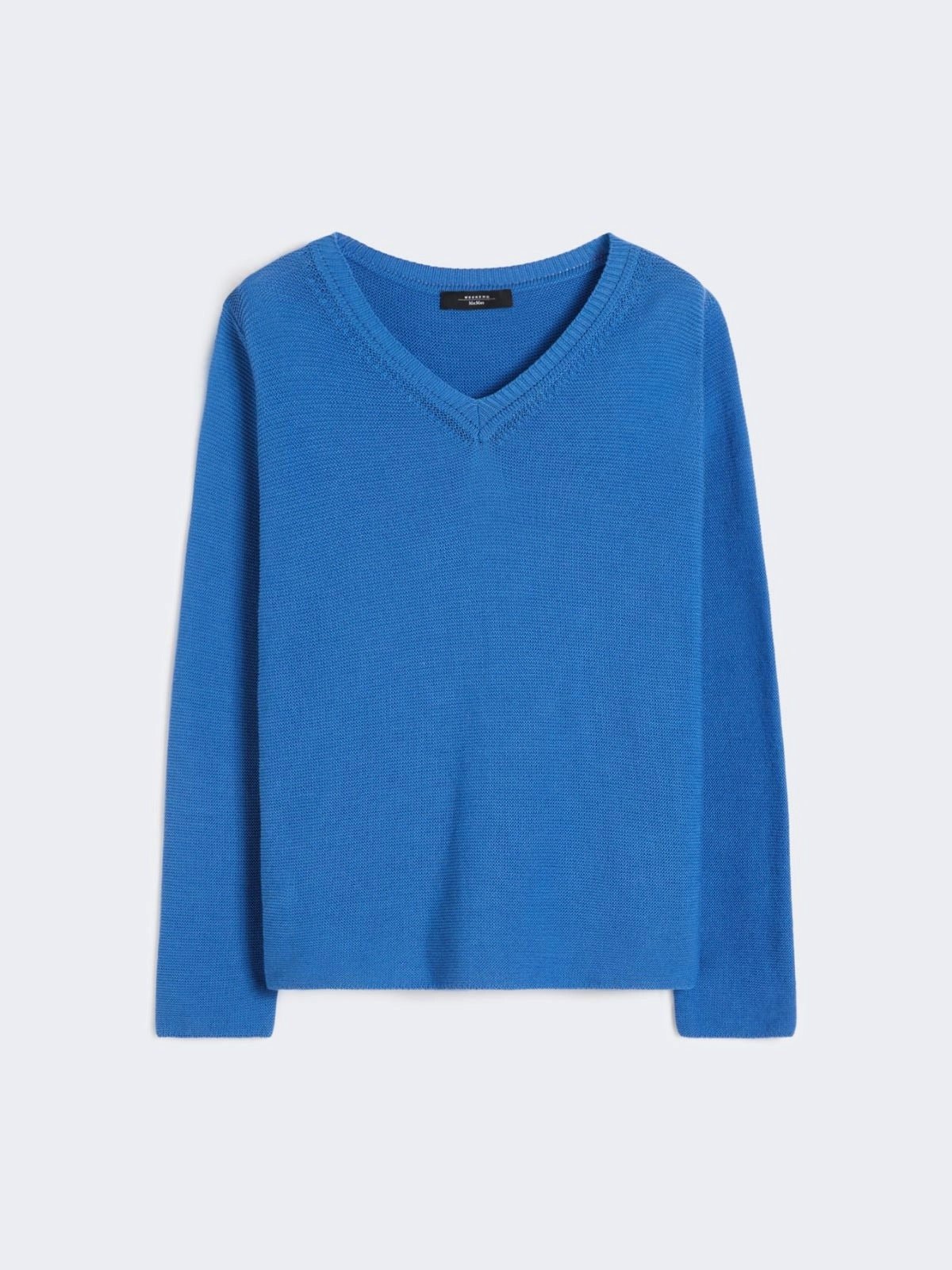 Young Ideas/Henmores - Ago V Neck Cotton Jumper - 007 Cornflower Blue - S