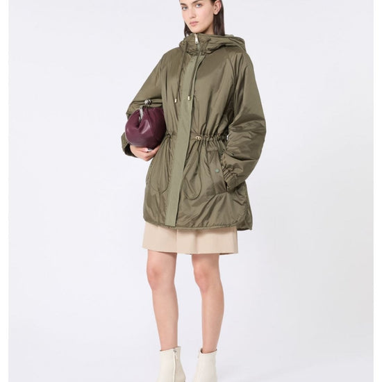 Young Ideas/Henmores - Alcamo Quilted Midi Coat - 033 Khaki - 6